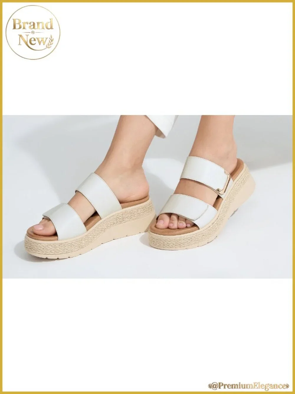 Womens Platform Wedge Sandals Orthopedic Arch Support Slip-On Espadrille